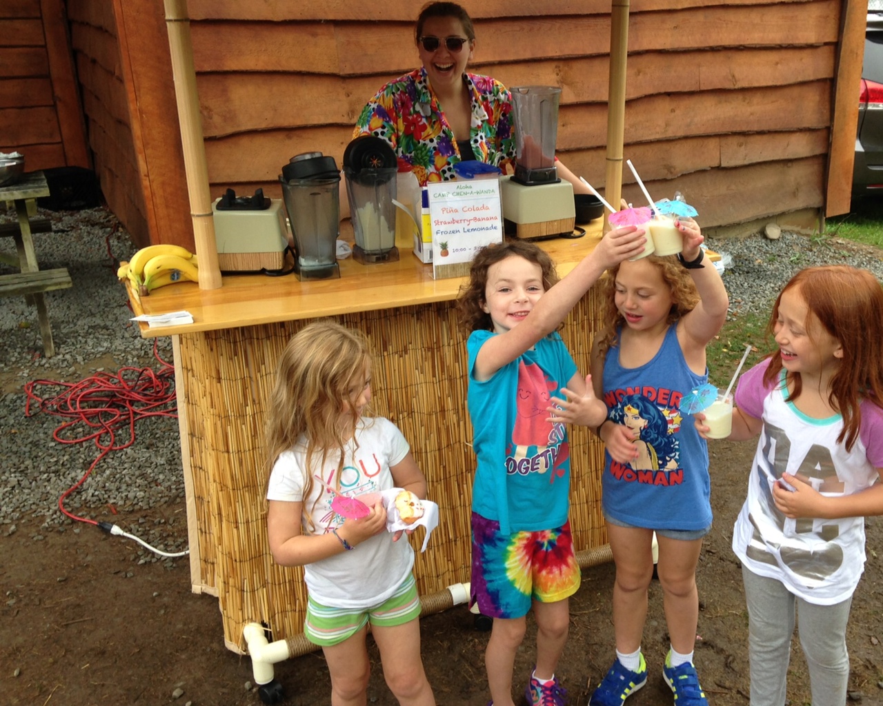 Smoothies at camp